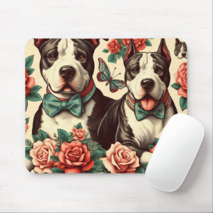 Tapis De Souris Cute Vintage American Pit Bull Terrier