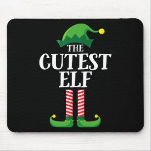 Tapis De Souris Cutest Elf Matching Family Group Noël Party E