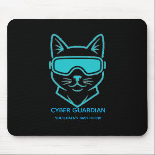 Tapis de souris Cyber Guardian Neon Cat Gaming - T