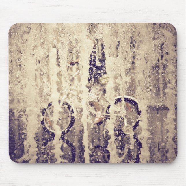 Tapis De Souris Cyclisme dans la pluie (Devant)