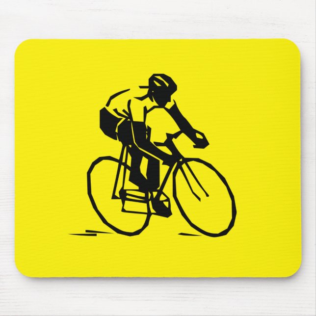 Tapis De Souris Cyclisme jaune (Devant)