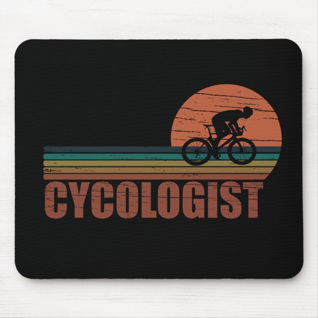 Tapis De Souris Cycologiste drôle dire vélo (Devant)