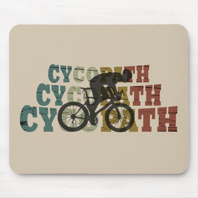 Tapis De Souris Cycopath drôle vélo (Devant)