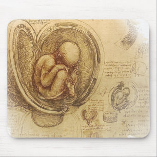 Tapis De Souris da Vinci - croquis d'embryon