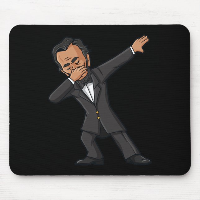 Tapis De Souris Dabbing Abraham Lincoln 4 juillet Abe Dab Boys G (Devant)
