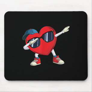Tapis De Souris Dabbing Heart Dab Cool Valentines Jour Enfants gar