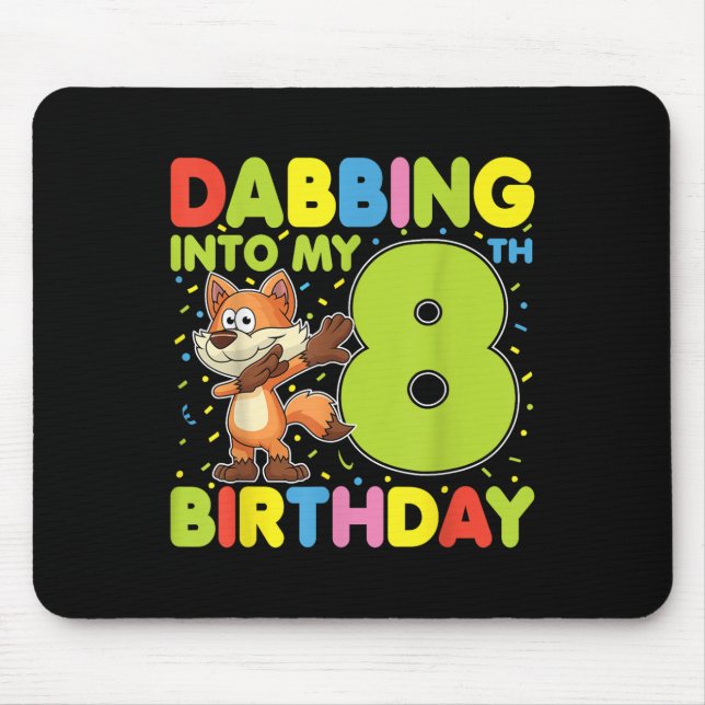 Tapis De Souris Dabing Dans Mon 8E Anniversaire Fox Huit Ans B (Devant)