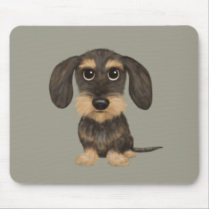 Tapis De Souris Dachshund À poils durs  Teckel de chien en carica