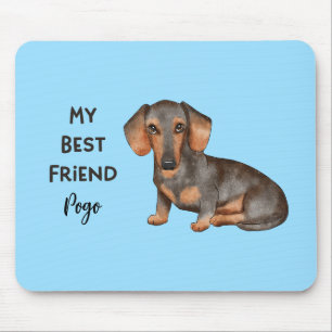 Tapis De Souris Dachshund Mon meilleur ami Personnalisé Nom de l'a