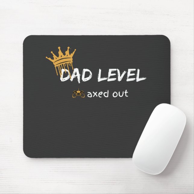 Tapis De Souris Dad Level Maxed Out Retro Gamer Art (Avec souris)