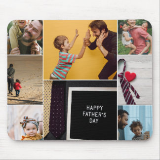 Tapis De Souris Daddy Fête des pères Photo Collage Souris Pad