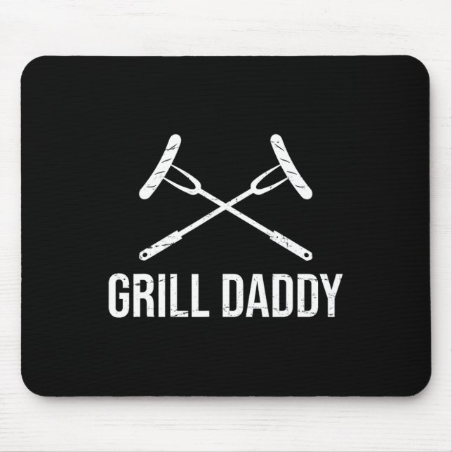 Tapis De Souris Daddy Funny Fête des pères Cadeau-grillpère-grill  (Devant)