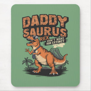 Tapis De Souris Daddysaurus Rex - Légende préhistorique Cool