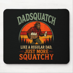 Tapis De Souris Dadsquatch rétro bigfoot comme un papa normal plus
