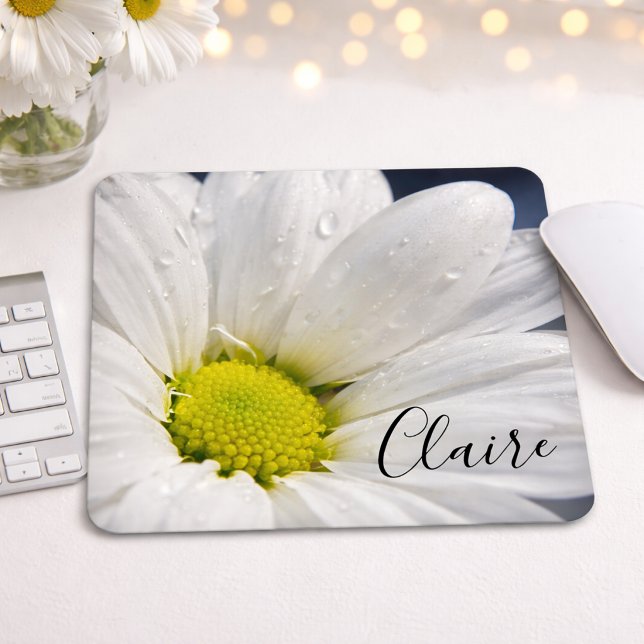 Tapis De Souris Daisée avec Dew Drops Pad de souris (Créateur téléchargé)