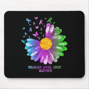 Tapis De Souris Daisy Butterfly Metastatic Breast Cancer Awareness