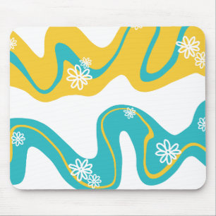Tapis De Souris Daisy Groove - Turquoise et jaune