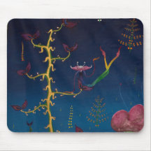 tapis de souris d'alien d'arc-en-ciel