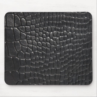 Tapis de souris d'alligator de noir de ROCHE de