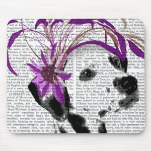 Tapis De Souris Dalmate avec Fascinator pourpre