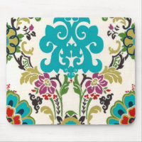 Damask Floral Patterns Plum Turquoise