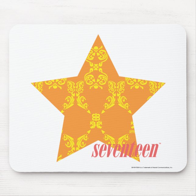 Tapis De Souris Damassé 3 jaune-orange (Devant)