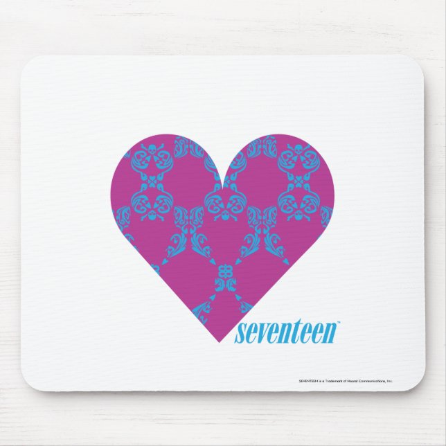 Tapis De Souris Damassé 4 Aqua-Pourpres (Devant)