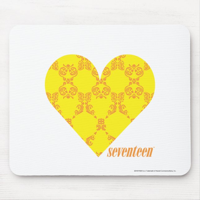 Tapis De Souris Damassé 4 jaune-orange (Devant)