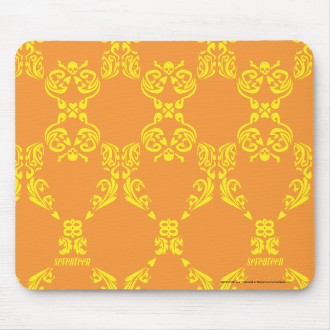 Tapis De Souris Damassé jaune-orange (Devant)