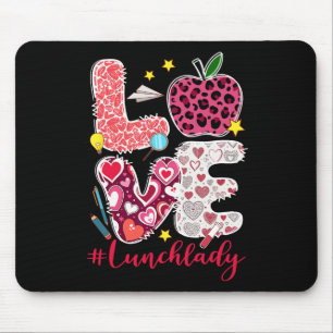 Tapis De Souris Dame de cantine d'amour Cœur Saint-Valentin Cafété