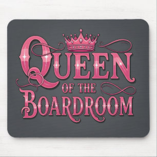 Tapis De Souris Dame Patronne Couronne Citation Humoristique Graph