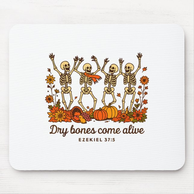Tapis De Souris Dancing Skeleton Dry Bones Come Alive Christian Ha (Devant)