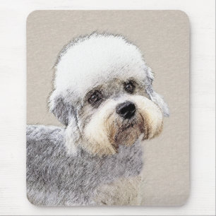 Tapis De Souris Dandie Dinmont Terrier Painting Original Dog Art