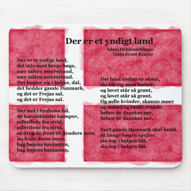 Tapis De Souris Danemark - Der er et yndigt land (Devant)