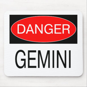 Tapis De Souris Danger - Gémeaux T-Shirt Drôle D'Astrologie Chapea