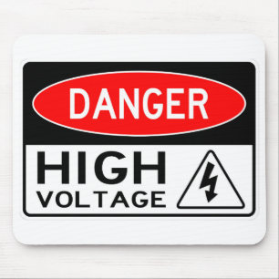 Tapis De Souris Danger très amusant Signal haute tension Souris