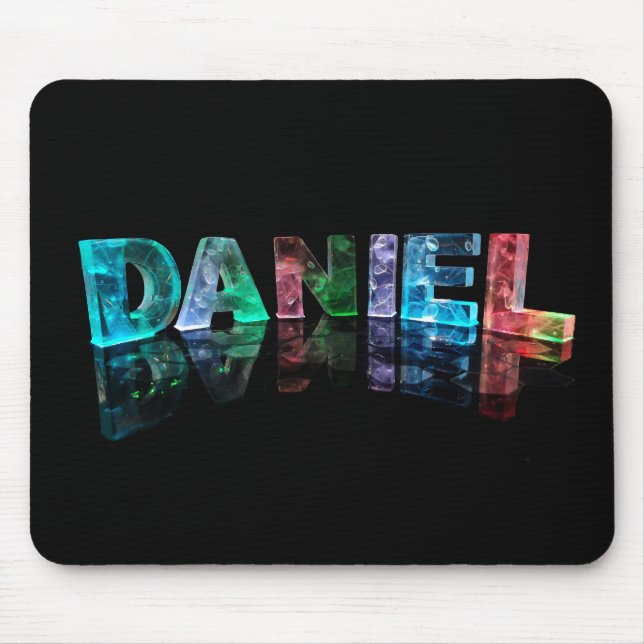 Tapis De Souris Daniel nommé dans 3D s'allume (la photographie) (Devant)