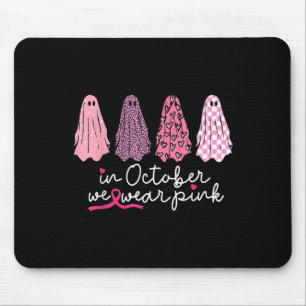 Tapis De Souris Dans October We Wear Pink Ghost Boo Halloween