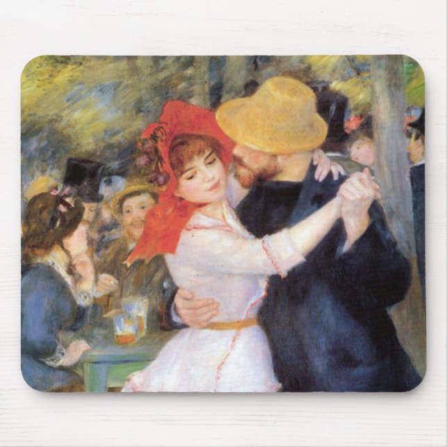 Tapis De Souris Danse à Bougival - Peinture impressionniste Renoir (Devant)