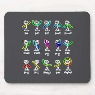 Tapis De Souris Danse algébrique Figures de graphiques drôles Math