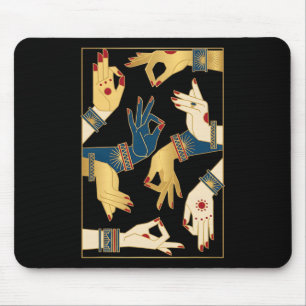 Tapis De Souris Danse Classique Indienne Mudras Bharatanatyam Spir
