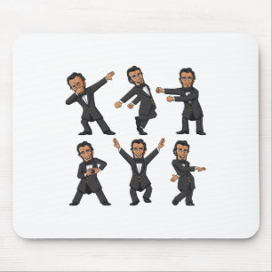 Tapis De Souris Danser Abraham Lincoln 4 juillet Garçons Filles En