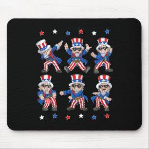 Tapis De Souris Danser Dabbing Oncle Sam 4 juillet Garçons Filles 