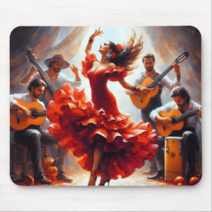 Tapis De Souris Danseuse de Flamenco Groupe de Musique Espagnole