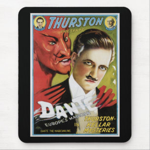Tapis De Souris Dante vintage, affiche de magie du magicien de