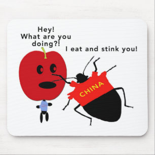 Tapis de souris d'Apple d'insecte de puanteur