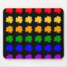 Tapis de souris d'arc-en-ciel de shamrocks