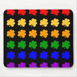 Tapis de souris d'arc-en-ciel de shamrocks