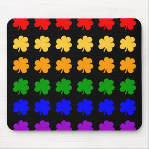 Tapis de souris d'arc-en-ciel de shamrocks