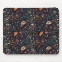 Tapis De Souris Dark Cottagecore Boho Jardin Fleur sauvage